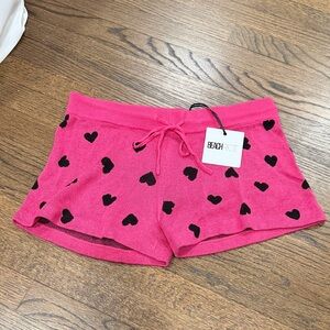 Beach Riot Fuchsia Heart Athletic Shorts